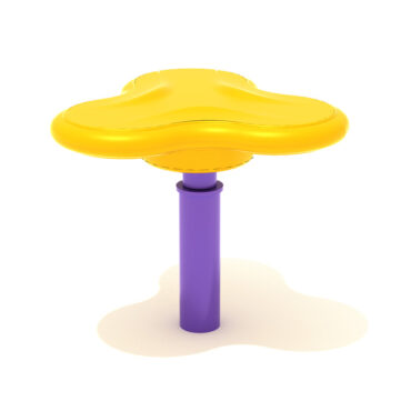 Fidget Playground Spinner with Sunglow Yellow Seat and Purple Post