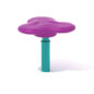 Fidget Playground Spinner with Plum Seat and Teal Post