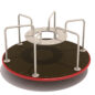 Kings Carousel Spinner - Sand Dollar Rails, Brick Red Outer Rim and Sand Dollar Middle Circle