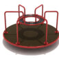 Kings Carousel Spinner - Brick Red Rails/Outer Rim and Matte Black Middle Circle