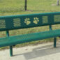 Basic Dog Paw Bench in Green