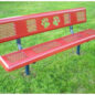 Basic Dog Paw Bench in Red