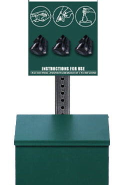 Complete Dog Waste Station in green (also available in black)