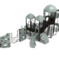 Slidell Spark Playground - Custom Colors (Gray Slides; Gray Roofs; Gray/Black Climbers; Black Posts/Rails)