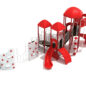 Slidell Spark Playground - Custom Colors (Primary Red Roofs/Slides; White/Primary Red Climbers; Brick Red Posts; White Rails)