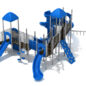 Middleberg Heights Spark Playground - Custom Colors (Pacific Blue Roofs/Slides; Silver Posts/Rails; Pacific Blue/Gray Climbers)