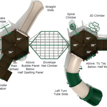 Twinsburg Spark Playground - Top View with Labels
