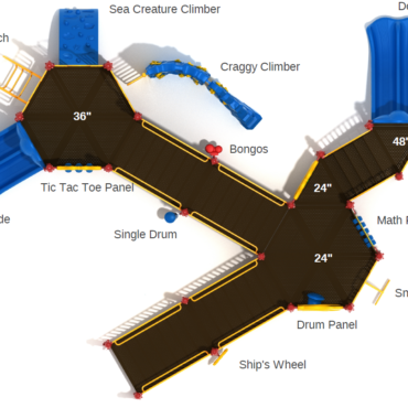Butler Overlook ADA Playground - Top View with Labels