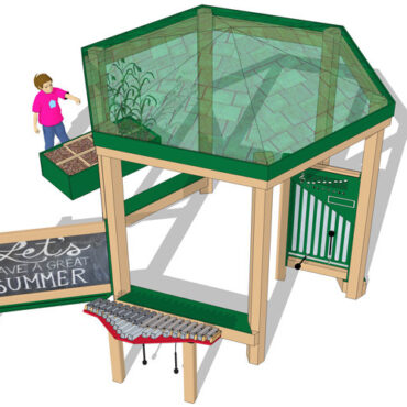 Musical Gazebo with Hex Roof