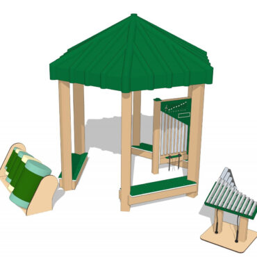 Musical Gazebo with Hex Roof