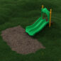 3' Double Straight Slide with Primary Green plastic and Sunglow Yellow posts