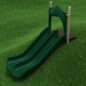 4' Double Straight Slide with Hunter Green Plastic and Sand Dollar Posts