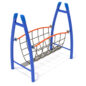 Curved Post Net Bridge with Cobalt Blue Posts, Orange Rails and Pacific Blue Caps