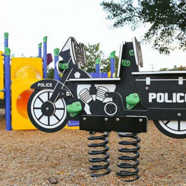 Police Motorcycle Double Spring Rider