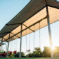 Single Post Swing Frame with Shade - 3 Bay