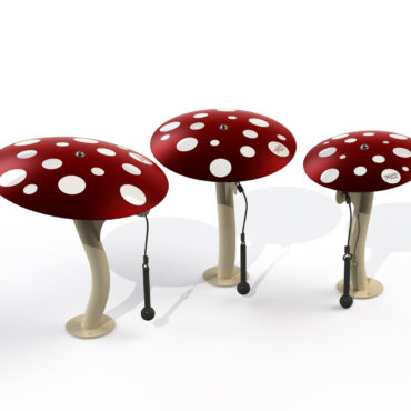 Freenotes Harmony Red Mushroom Outdoor Instrument Ensemble