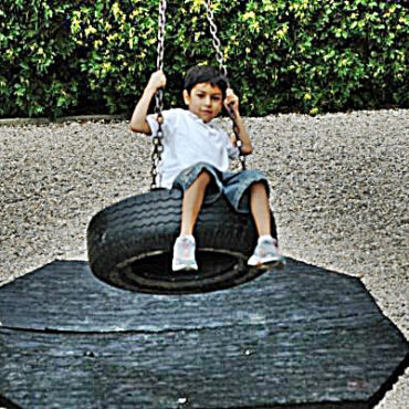 2 Pc Beveled Tire Swing Wear Mat