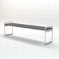 Plaza Backless Bench - Gray