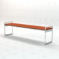 Plaza Backless Bench - Redwood