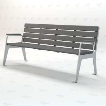 Plaza Bench - Gray