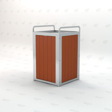 Plaza Receptacle - Redwood