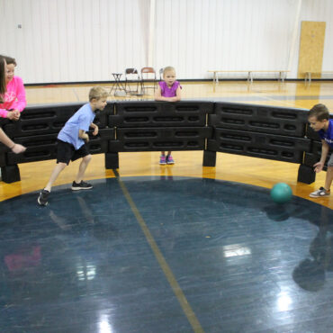 The portable Gaga Ball Pit is perfect for schools, churches and childcares who need an active game that can be set up in minutes!