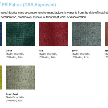 Colourshade Fabric Color Options