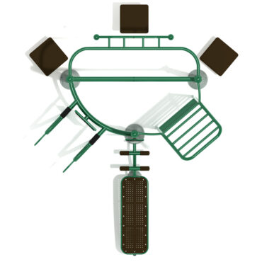 Top View of Intermediate Playground Gym in Wilderness Color Scheme