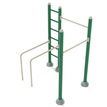Advanced Playground Gym with custom colors... Rainforest Green Posts and Sand Dollar Rails