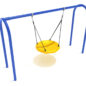 1-Bay Arch Nest Swing in Cobalt Blue Frame and Sunglow Yellow Seat