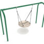 1-Bay Arch Nest Swing in Rainforest Green frame and Tan Seat