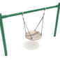 1-Bay Arch Nest Swing in Rainforest Green frame and Tan Seat