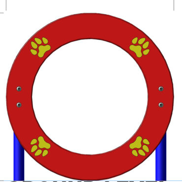 Spaniel Single Hoop Jump - Red