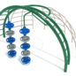 Delta Pod Climber Dome Station - Rainforest Green/Sand Dollar Post/Rails, Pacific Blue/Gray Pods