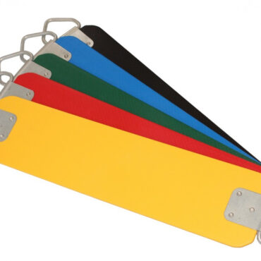 Belt seat color options in yellow, red, green, blue or black
