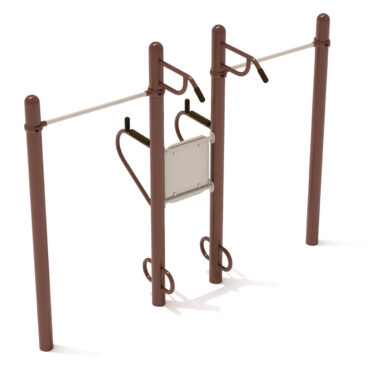 Quadruple Pull and Dip Station - Brown Posts/Sand Dollar Rails