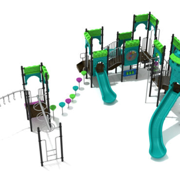Raiding Wreckage Castle Spark Playground Structure - Back