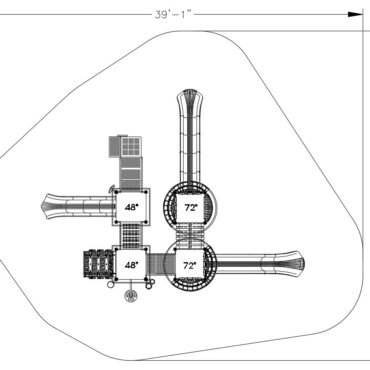 Song of Sages Castle Spark Playground Structure - Top View 2D