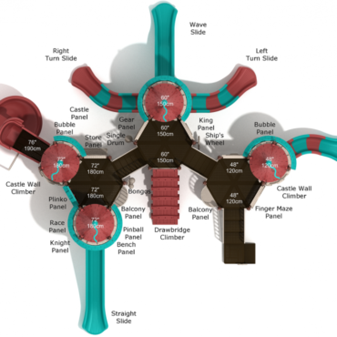 Legend of Lancelot Castle Spark Playground Structure - Top