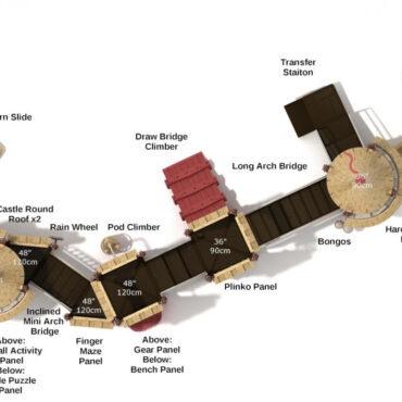 Reeve's Rampart Castle Spark Playground Structure - Top