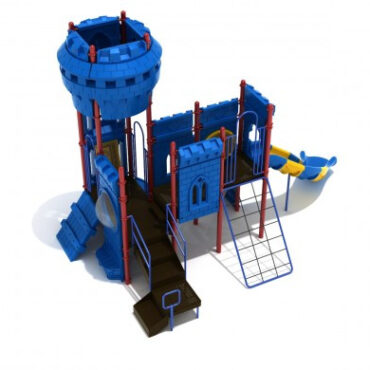 Albion Abbey Castle Spark Playground Structure - Back