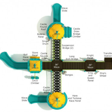 Ermine Estate Castle Spark Playground Structure - Top