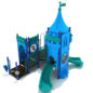 Guarded Gatehouse Castle Spark Playground Structure - Back