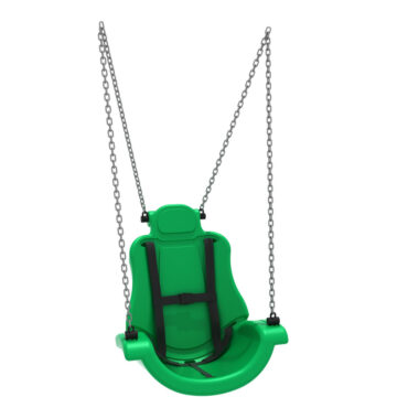 High-Capacity Adaptive Swing Seat with chains and hardware in Green