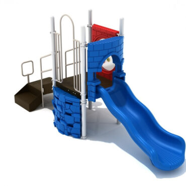 Traveling Troubadour Castle Spark Playground Structure - Back