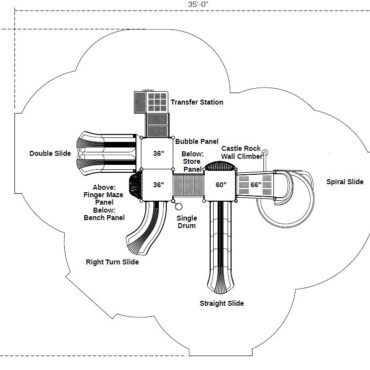 Merlin's Magic Castle Spark Playground Structure - Use Zone
