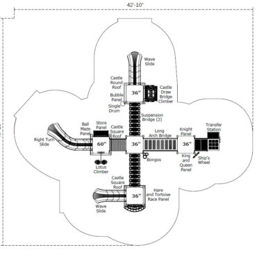 Ermine Estate Castle Spark Playground Structure - Use Zone