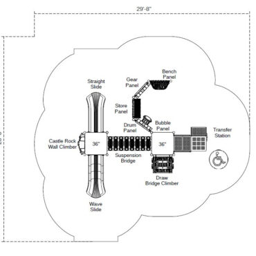 Avalon Island Castle Spark Playground Structure - Use Zone