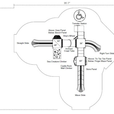 Ballygally Berm Castle Spark Playground Structure - Use Zone