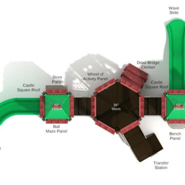 Woodland Escape Castle Spark Playground Structure - Top